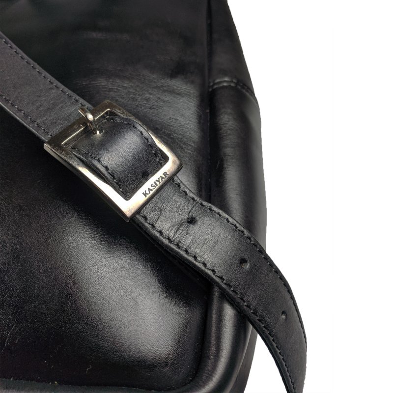 Kasiyar Leather Backpack Black