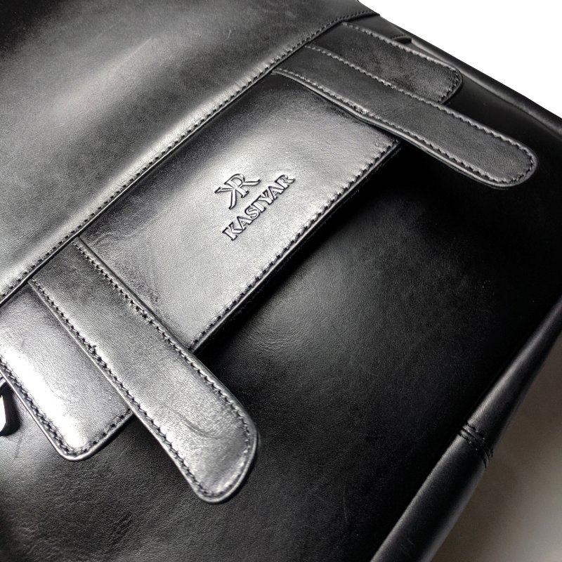 Kasiyar Leather Backpack Black