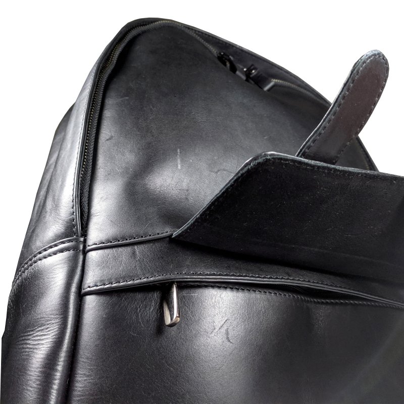 Kasiyar Leather Backpack Black