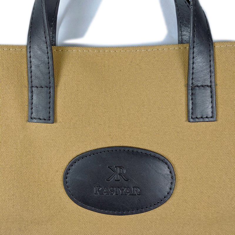 Kasiyar Leather Canvas Bag (Medium)