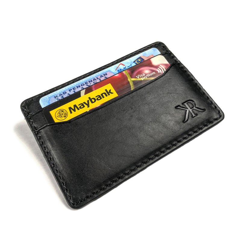 Kasiyar Leather Card Case Black
