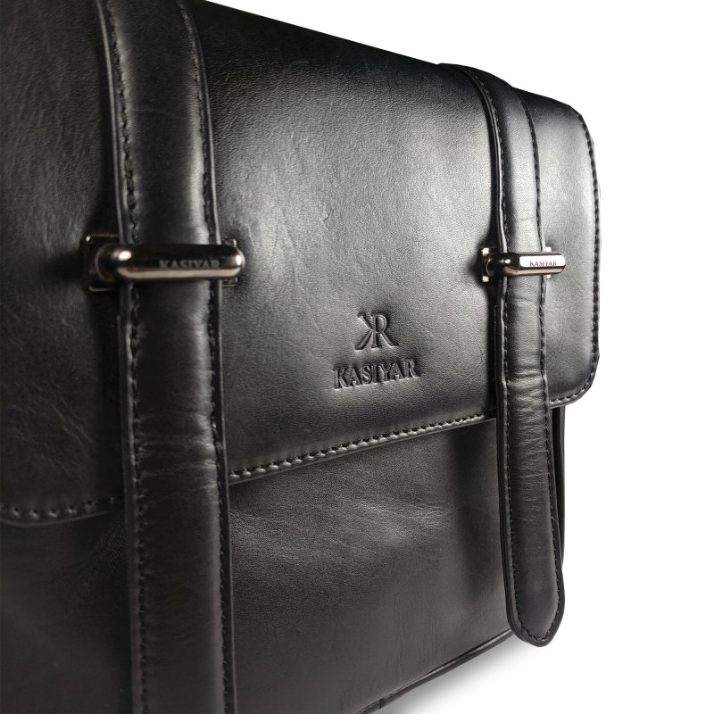 Kasiyar Leather Crossbody Bag Black