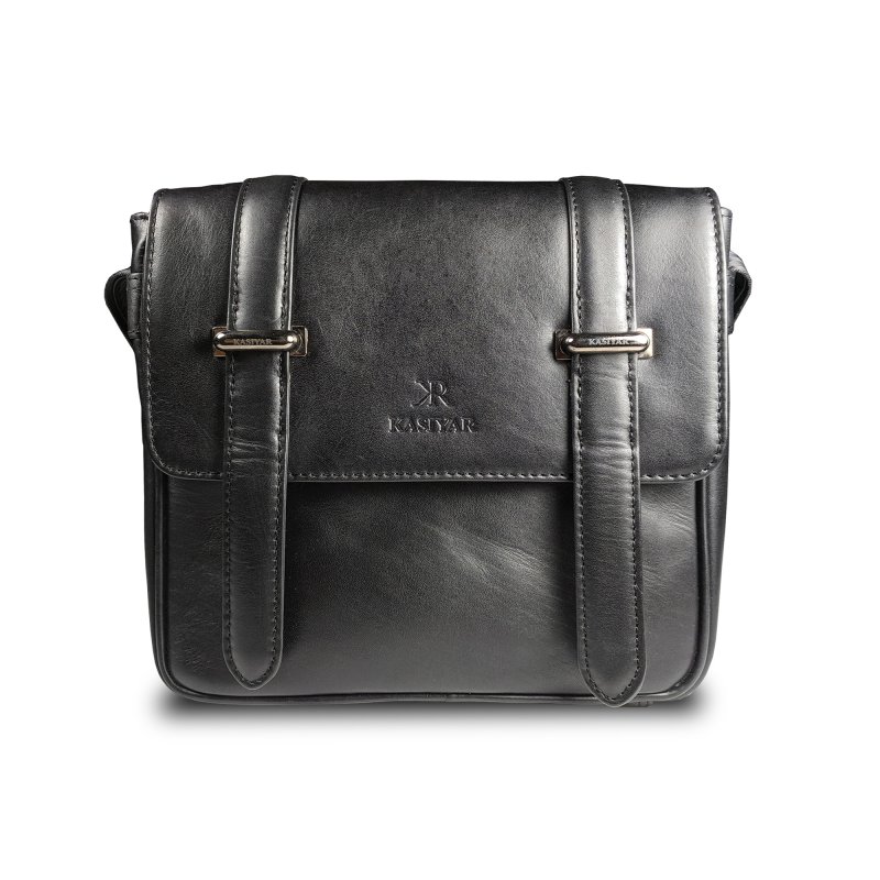 Kasiyar Leather Crossbody Bag Black