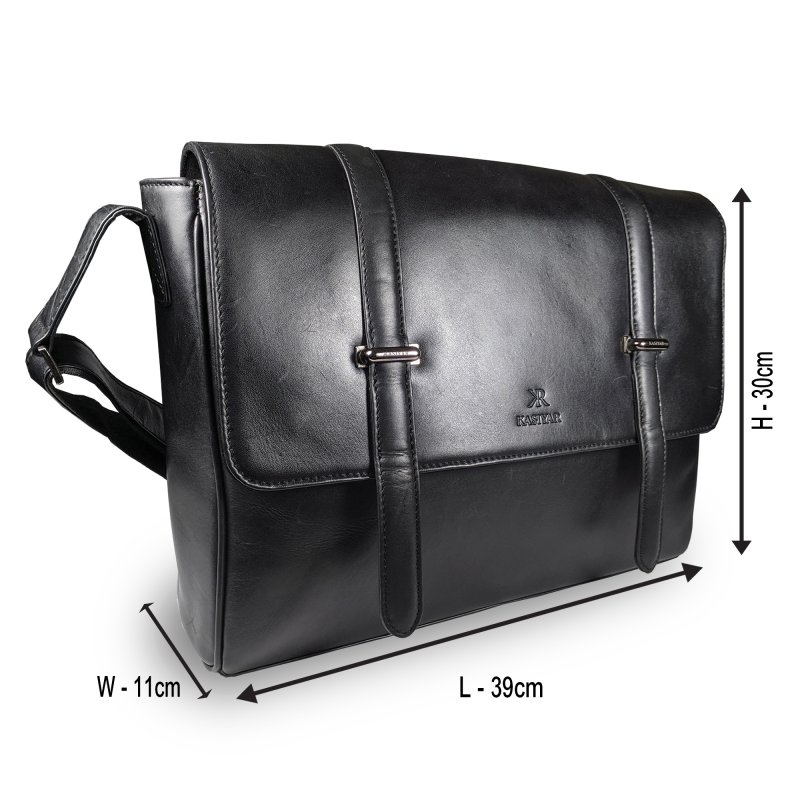 Kasiyar Leather Executive Messenger Bag