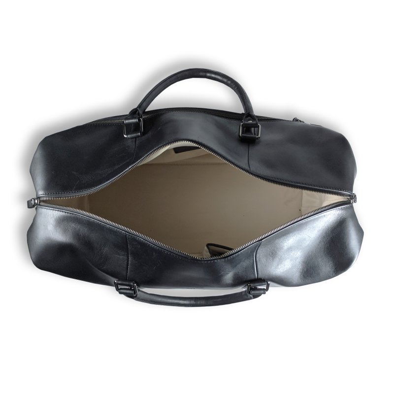 Kasiyar Leather Travel / Duffel Bag Black