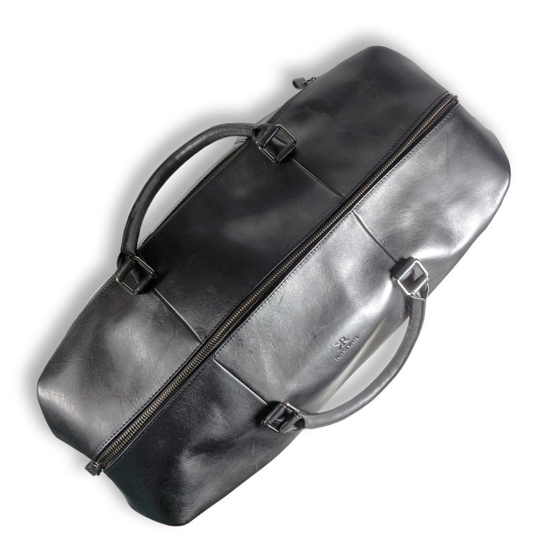 Kasiyar Leather Travel / Duffel Bag Black