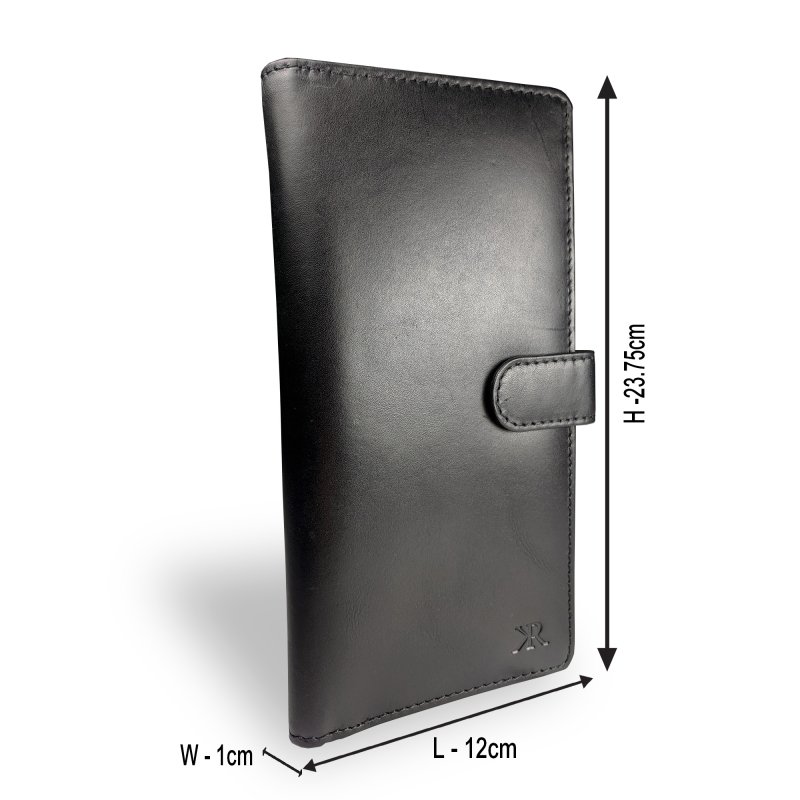 Kasiyar Leather Travel Wallet Black