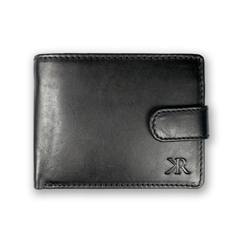 Kasiyar Leather Wallet With Top Loop Black